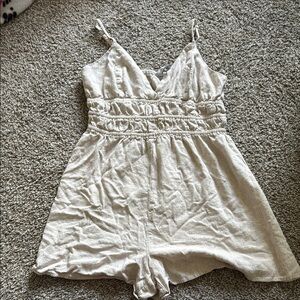 Stylish Cream Women's Jumpsuit Pajamas